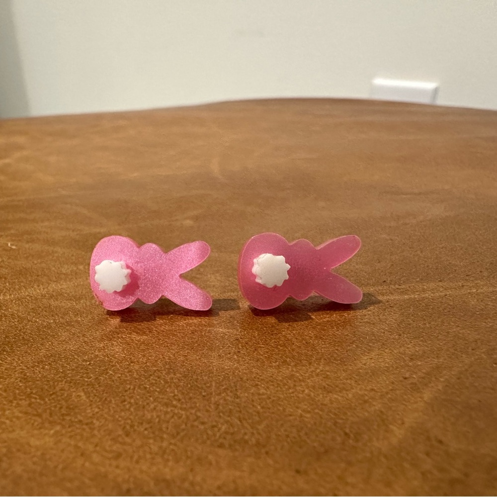 Pink Bunny Kids Earrings